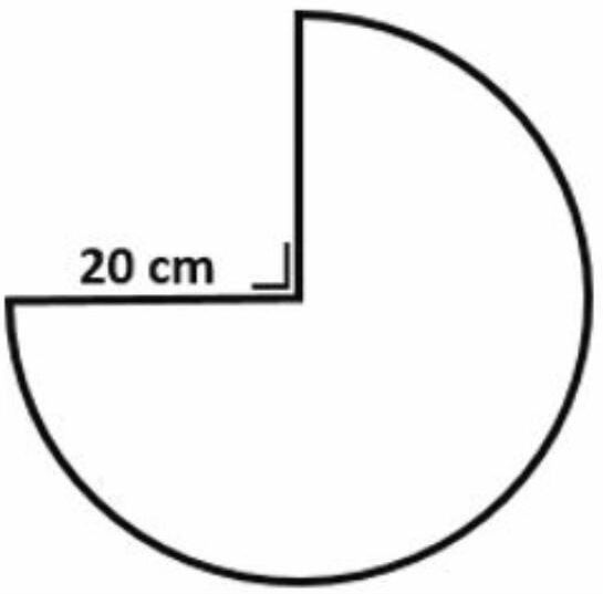 Luas bangun berikut adalah ... ( π = 3 , 14 )