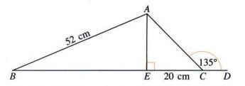 Pada gambar berikut diketahui ∠ A C D = 13 5 ∘ , A...