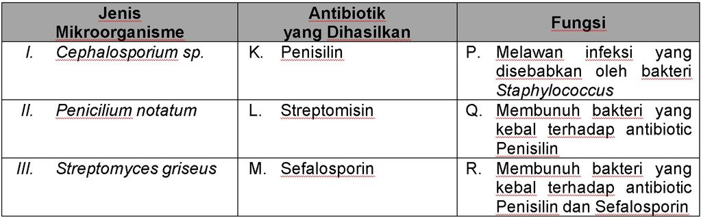Mikroorganisme berikut yang menghasilkan antibiotik adalah