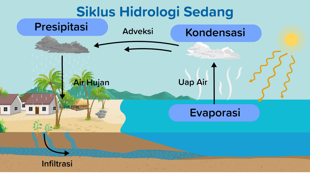 Siklus Hidrologi Pengertian Proses Dan Gambar Siklus Air Salamadian Images 2052