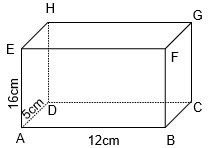 Diketahui balok ABCD.EFGH dengan panjang AD=5cm, A...