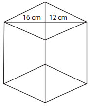 Sebuah dengan alas cm 20 diagonal prisma 16 berbentuk dan cm panjang belahketupat sebuah prisma