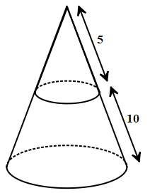 Sebuah kap lampu berbentuk kerucut terpancung, dia...