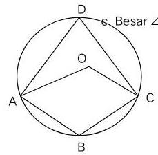 Lingkaran dengan titik pusat di titik O dan ∠ADC=5...