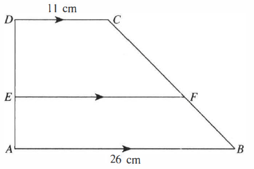 Perhatikan gambar berikut. Jika A E = 6 cmda...