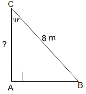 Sebuah tangga yang panjangnya 6 meter disandarkan pada tembok dan membentuk sudut 60°