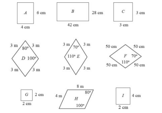Carilah pasangan bangun yang sebangun di antara ga