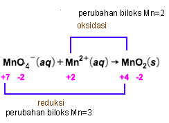 Setarakan persamaan reaksi redoks berikut. MnO ...