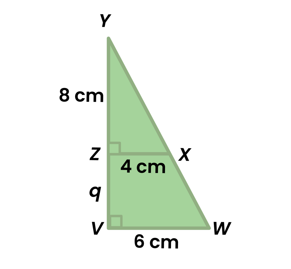Perhatikan gambar berikut. Panjang q adalah