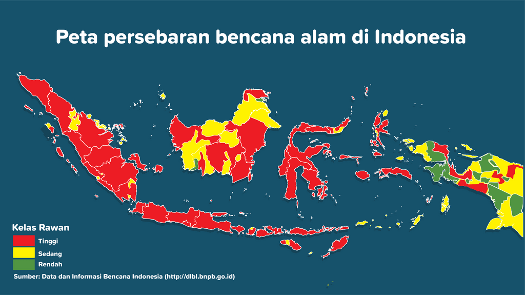 Peta Persebaran Bencana Alam Di Indonesia  IMAGESEE