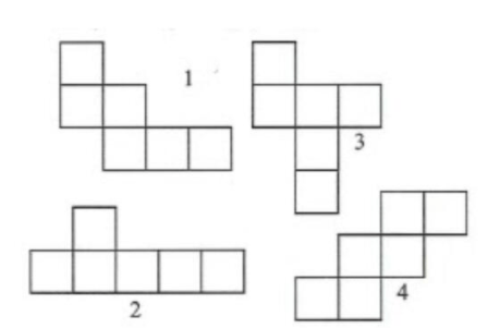 Rangkaian persegi berikut yang bukan merupakan jaring-jaring kubus adalah