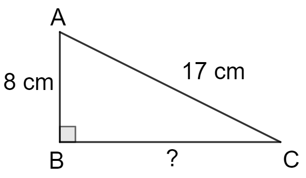 17 cm suatu hipotenusa siku memiliki panjang segitiga siku suatu segitiga