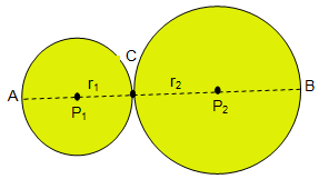 Diketahui jarak antara pusat lingkaran a dan b adalah 10 cm