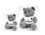 , 1. There are two teddy bears. The first one is____ than the second one.